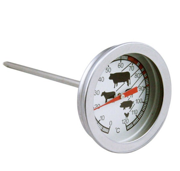 Beef Barbq BBQ Grill Thermometer 0 - 120 degrees Food Probe Coffee Milk Thermometer