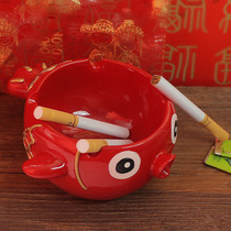 Home accessories creative personality Chinese living room ashtray resin creative practical festive fortune ornaments gift
