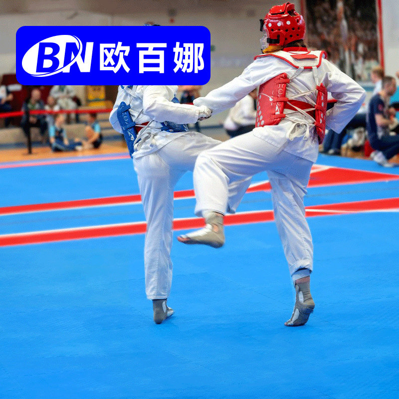 Oubina taekwondo mat indoor training anti-fall thickening mat gym Sanda special stitching eva floor mat