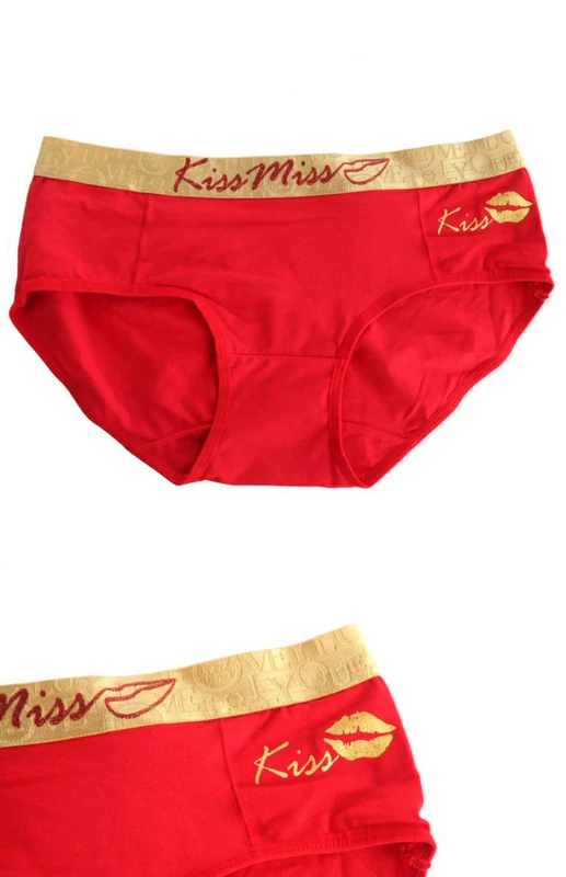 Caber kabali cặp đồ lót rắn màu đỏ modal cotton thoáng khí nam boxer nữ tam giác 3961 5961