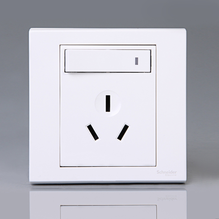 Schneider Ruyi series air-conditioning socket with switch 16A three flat foot socket EV15 16