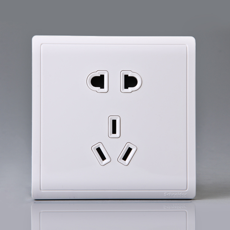 Schneider Fonchamps Series Pieno Five-hole socket Two-three-pole flat foot socket power socket panel