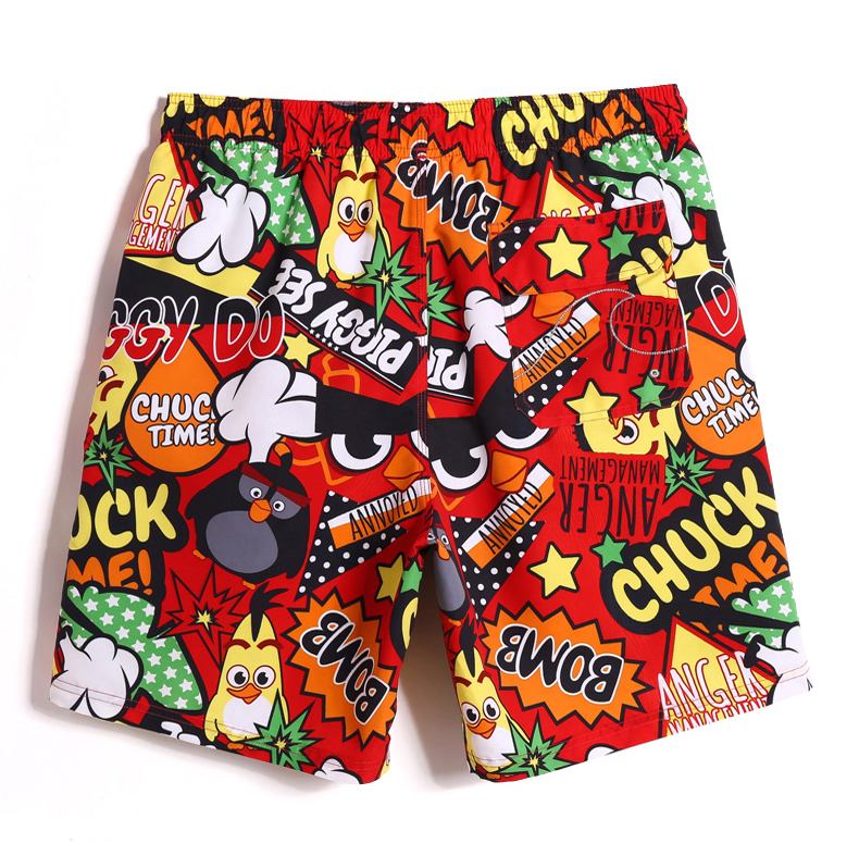 Quần Angry Birds Beach Quần nam khô nhanh Kích thước lớn Tide Seaside Resort Suối nước nóng Boxer Đồ bơi có lót - Quần bãi biển 	quần áo cây dừa đi biển