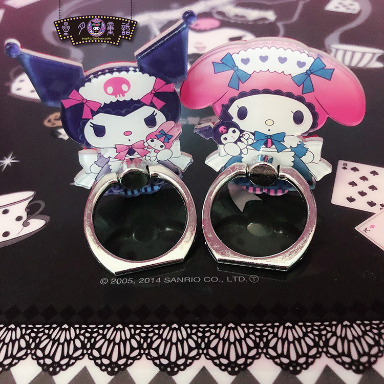 MyMelody * Kuromi ghost tea will mobile phone ring buckle bracket