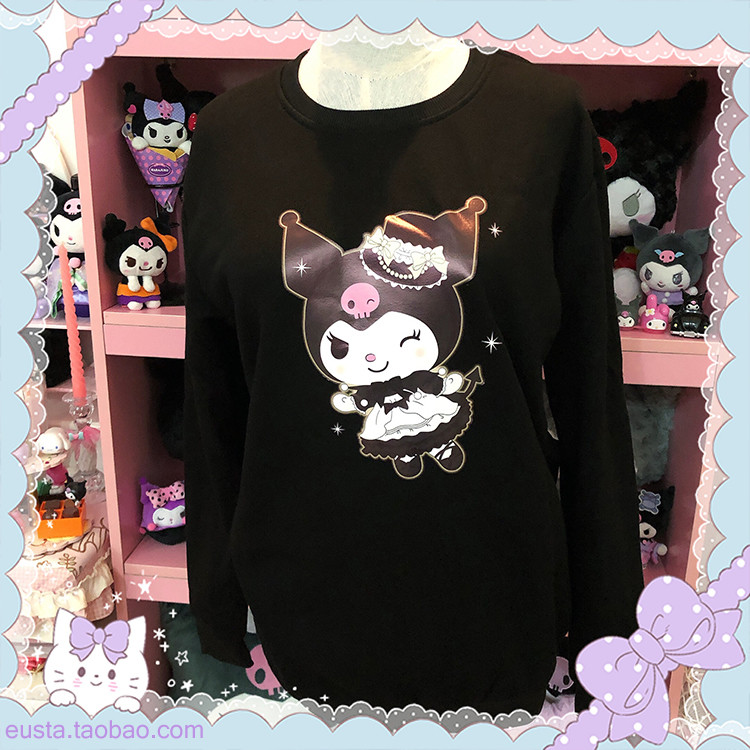 Kuromi kulomiga velvet sweater ※ shoulder width 44CM chest circumference 46CM length 67 5CM
