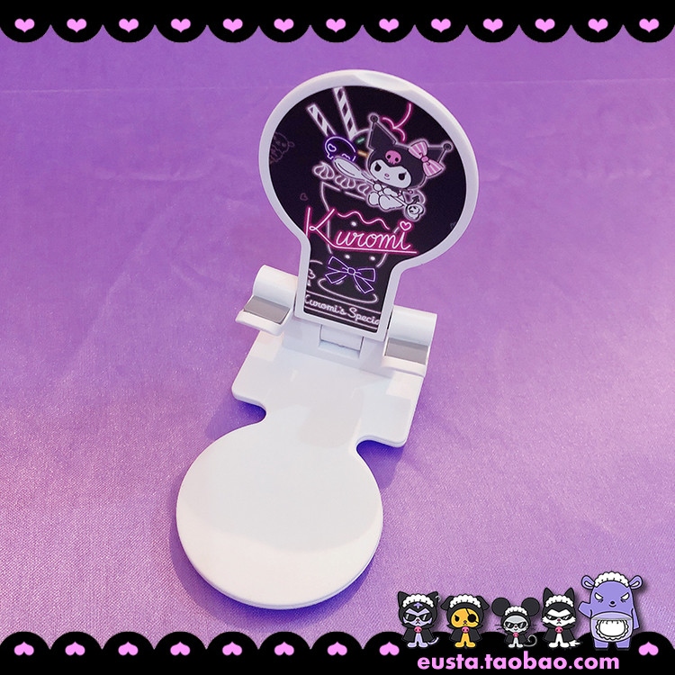 The Kuromi Culomi mobile phone stand in the frame of the