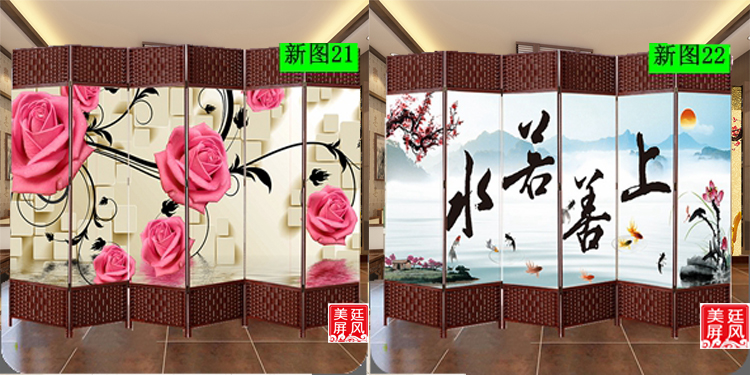 Trung Quốc làm đẹp di động màn hình phân vùng màn hình gấp phòng khách đơn giản hiện đại Trung Quốc y học vải hiên trang trí vách ngăn - Màn hình / Cửa sổ tấm bình phong gỗ