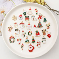 Drip Oil Christmas Alloy Small Pendant Christmas Tree Christmas Snowman Elk Making Bracelet Necklace Earrings Material