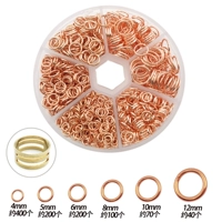 Розовый золото единичный круг 6 квадратных коробок-HK626