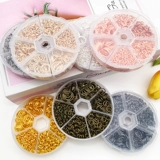 1010pcs одно кружковое кольцевое кольцо кольцо кольцо Железное кружок коробка DIY ручной ювелирные аксессуары с закрытым ртом кольцо кольцо кольцо