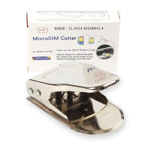 携帯電話用3in1 SIMカードカッター Apple Android用マイクロカードカッター シルバー