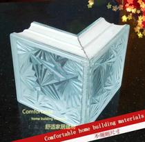 Ice pattern Customized 90-degree corner closed edge Anomalous Glass Brick Toilet Partition Living Room Background Wall Manufacturer Direct
