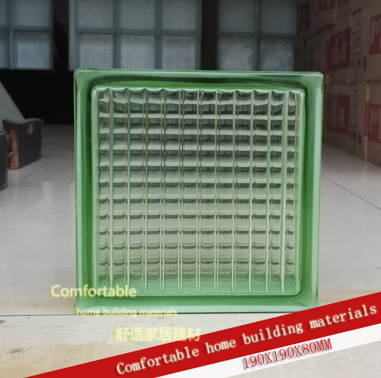 Green Parallel Textured Colored Sevee Glass Brick Partition Living Room Background Wall Manufacturer Direct Marketing Dispensers Recommendation