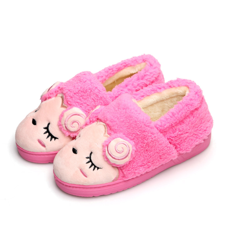 Pantoufles enfants en suède pour hiver - semelle caoutchouc - Ref 1031263 Image 8