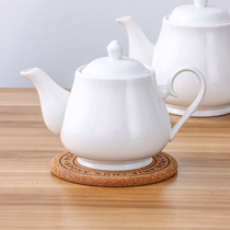 Hotel Hotel Ceramics High Temperature Teapot Size Filter Pot Large Capacity Pure White Tea Set Restaurant Tea Kettle