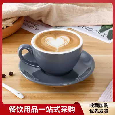 Custom Lai Latte 220ml Coffee Cup European Little Luxury Cappuccino Ceramic Coffee Cup Saucer Set