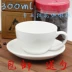 Châu Âu gốm men màu cà phê cappuccino cốc Ý vòng hoa lớn miệng rộng latte cốc cà phê đĩa 300ml - Cà phê