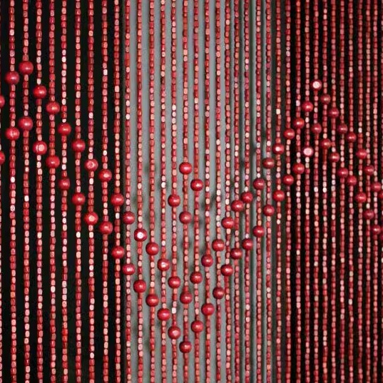 Door Curtain | Beaded Curtain | Wooden Bead Curtain | Curtain | Partition Curtain | Solid Wood Curtain Bedroom Bead String (Good Luck)