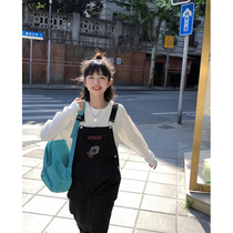 (Spot) loyal dog Small eight pear-shaped homemade-early morning letter-new casual slim strap trousers student h