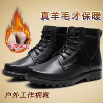 Martin Boots Man Shoes Plus Suede Thickened Wool Boots Leather Boots Security Warm Shoes Outdoor Work Tooling Boots Big Cotton Boots