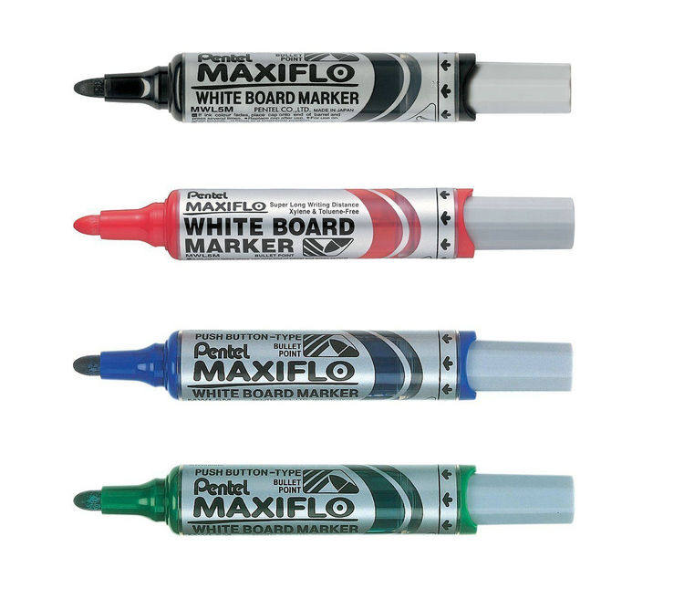 Pentel Liquid Ink Whiteboard Marker MWL5M Electronic whiteboard pen thick core large capacity