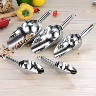 Thickened material shovel 304 stainless steel ice shovel tea shovel flour grain soybean shovel rice shovel coffee dried fruit melon seeds