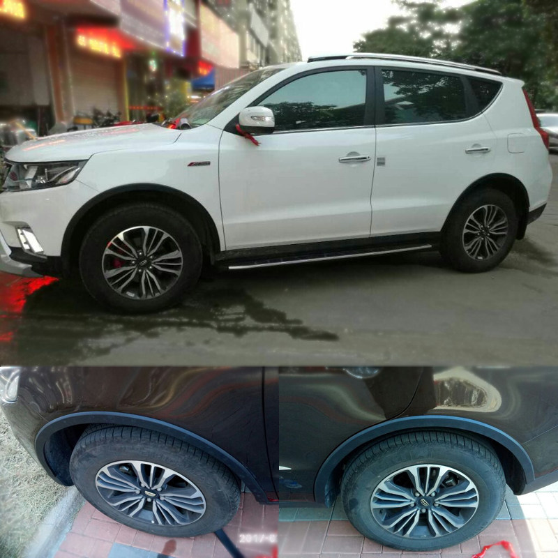 Geely Vision X6 GX7 modified wheel eyebrow TPE rubber anti - collision soft bar black wheel appears to be no distortion
