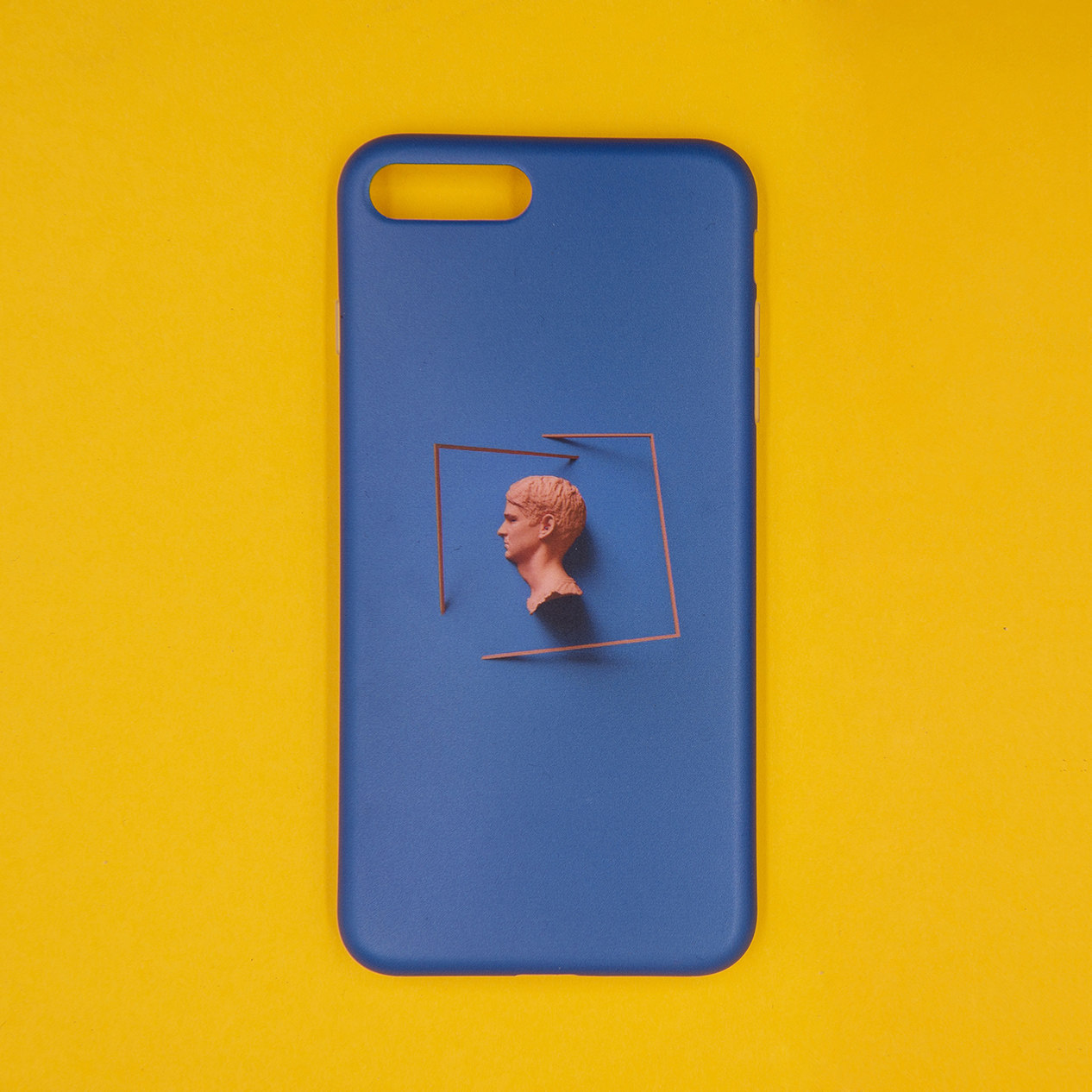 Clam and crab Blue Sculpture original tide mobile phone protective case iphone67plus all-inclusive black edge soft shell