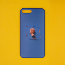 Clams and crabs Blue Sculpture original tide mobile phone case iphone67plus All-inclusive black edge soft shell