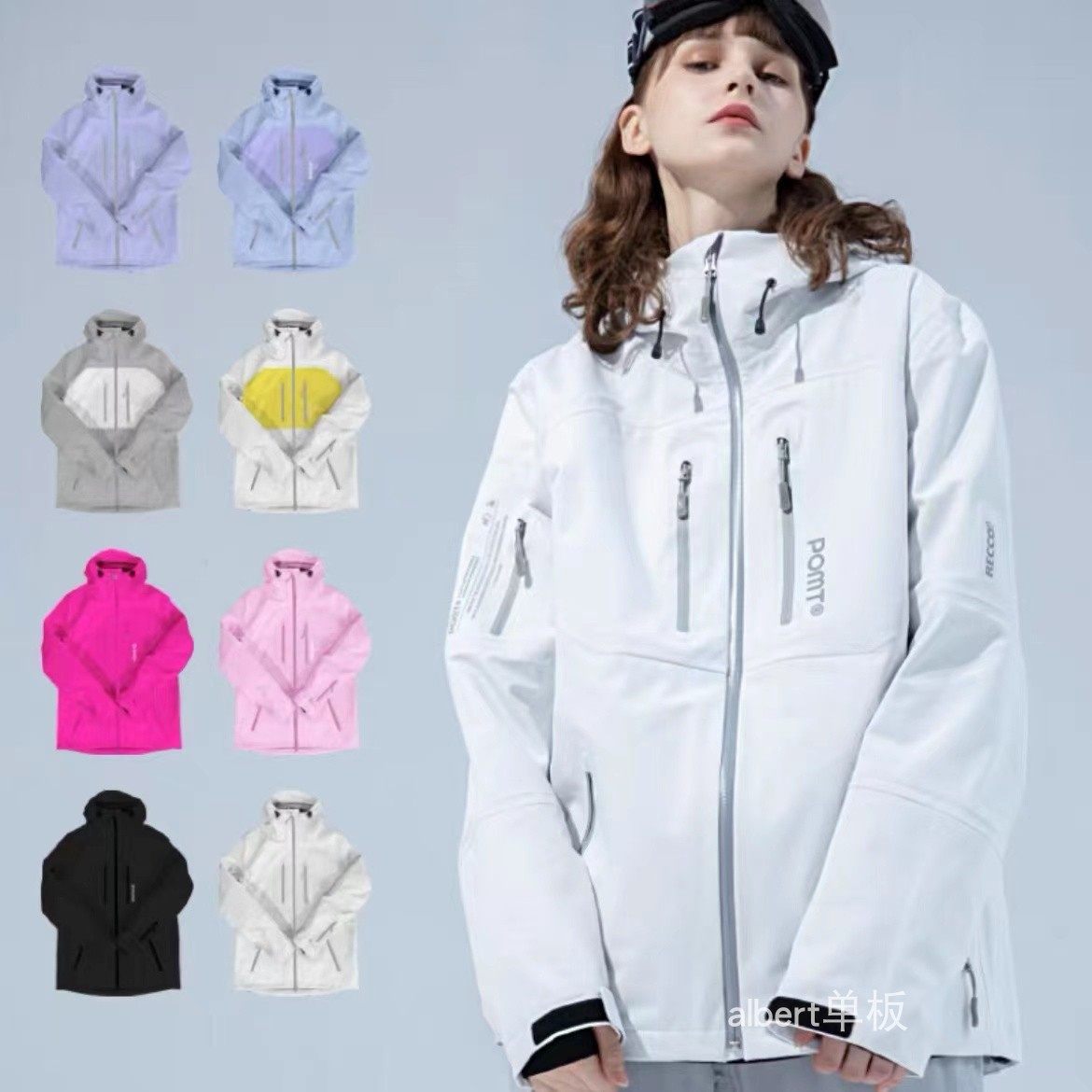 22 new POMT ski suit AK 3L S&T fabric waterproof windproof and breathable for men and women in the same snow suit