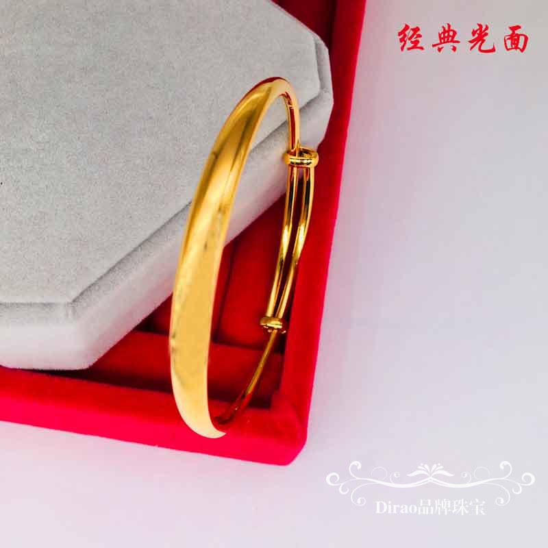 Khắc 999 lâu không phai vàng vòng tay vàng 24K chính hãng Việt Nam mạ vàng trang sức giả vàng giả - Vòng đeo tay Cuff vòng tay handmade