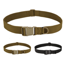 2022 New Generic Simple Outdoor Climbing Tactical Canvas Bunylon Soft Black Army Green Belt
