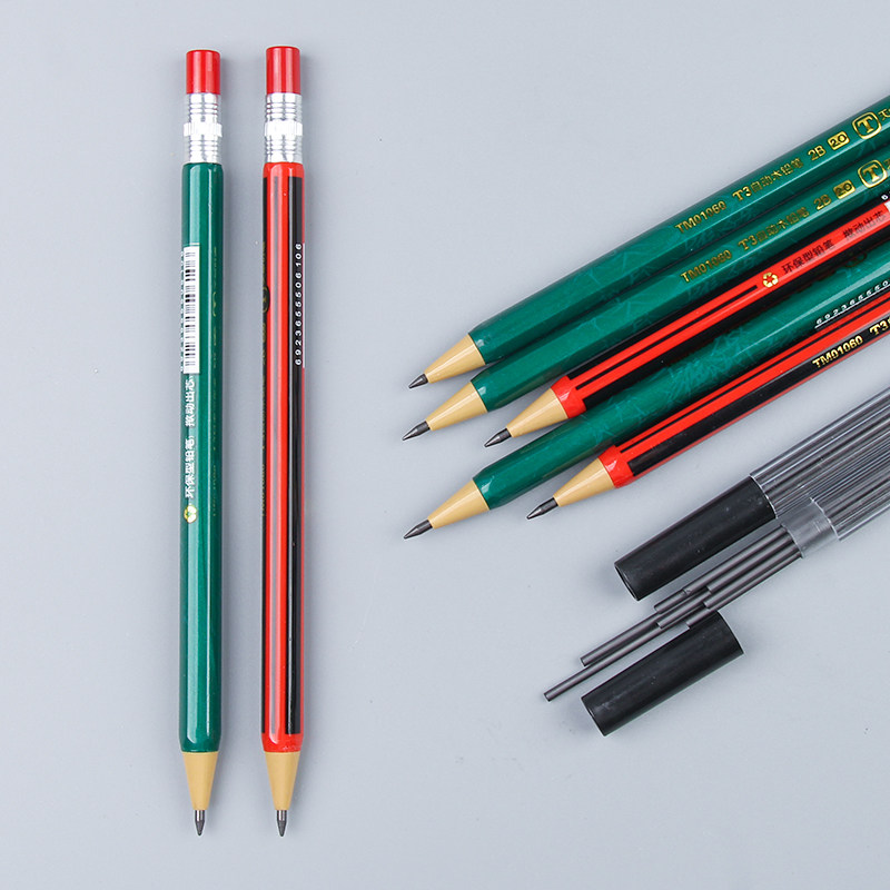 Tianzhuo 2B environmental protection mechanical pencil super coarse writing children's pencil drawing sketch student supplies pencil refill