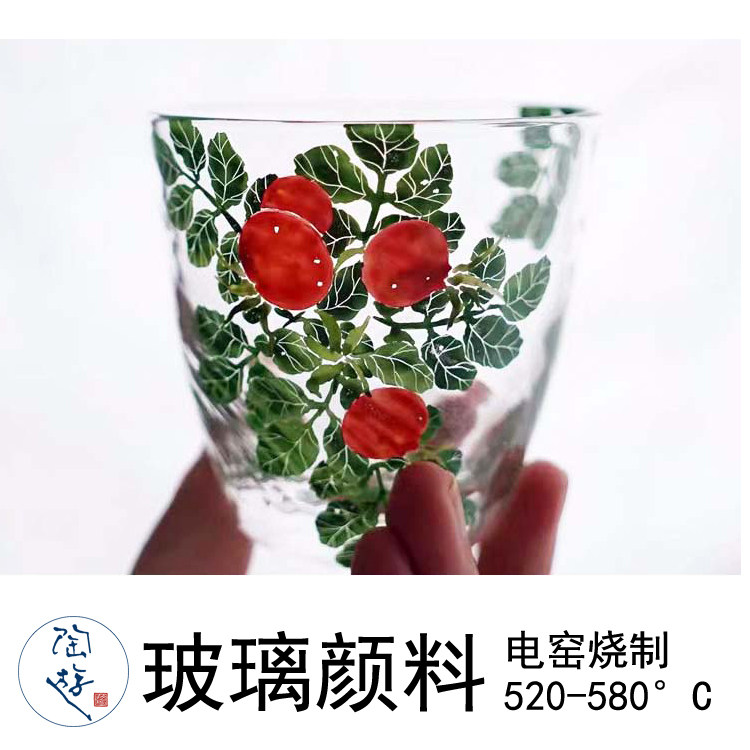 Glass pigment electric kiln firing professional glass painting hand-painted on-glaze new color low-temperature glaze 12-color set