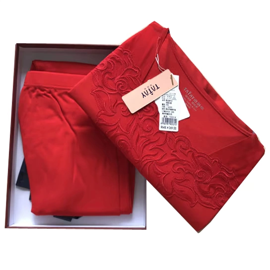 Tatayi sản phẩm mới dành cho phụ nữ modal cotton cơ bản ren mỏng Bộ đồ lót cổ chữ V Qiuyi quần dài T0531 - Phù hợp với nóng lên