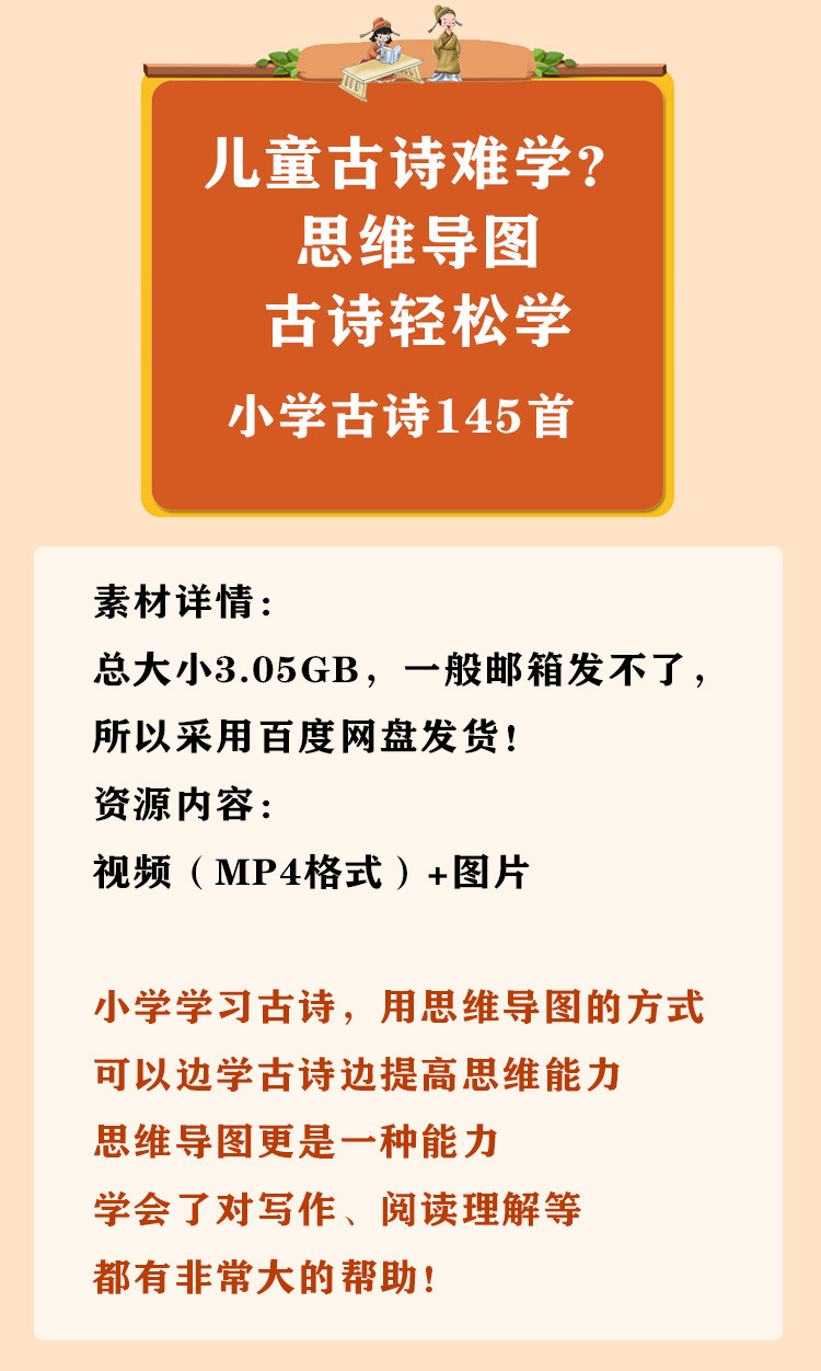 思维导图学古诗 小学文言文古诗学习1-9年级古诗记忆 视频图片