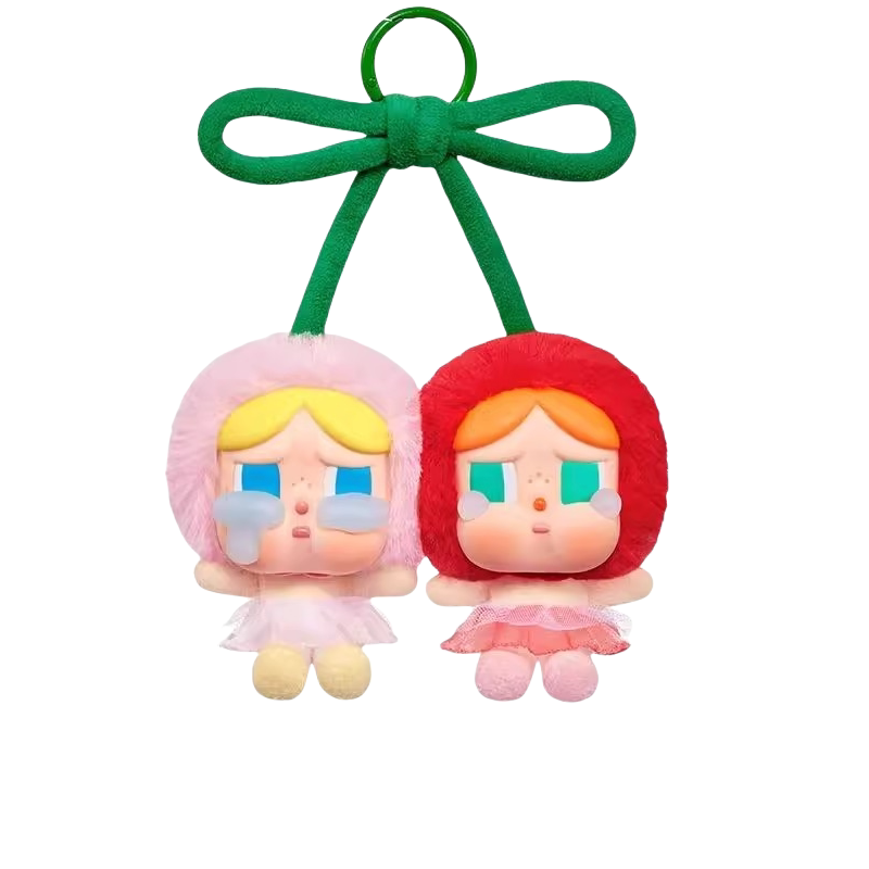 Popmart Crybaby Sweet Together Plush Pendant Cherry Hanging Card Fashion Trendy Gift