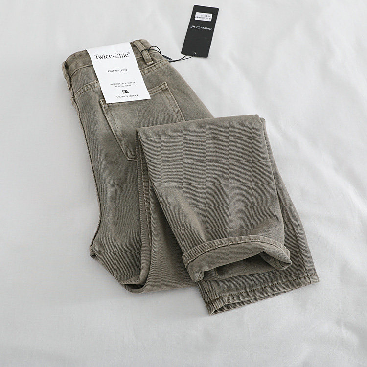 Factory Foreign Trade Women's Clothing 2019 New Straight Silo Loose Casual High Waisted Jeans Exo Damp Slim 100 Hitch Jaypants