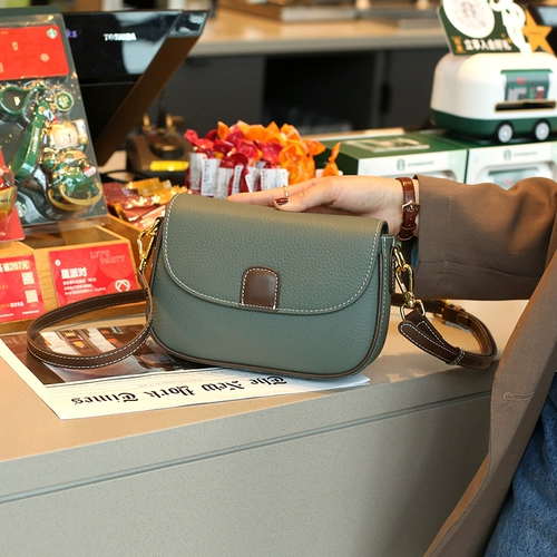 Демисезонная сумка для телефона, сумка через плечо, сумка на одно плечо, кожаная небольшая сумка, из натуральной кожи