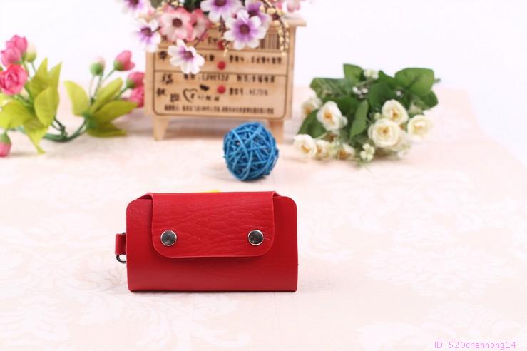 Logo khuyến mãi tùy chỉnh Phiên bản tiếng Hàn của nam và nữ gói chính mô phỏng tùy chỉnh da xe chìa khóa túi khóa đặt quà tặng bảo hiểm shop ví móc khóa