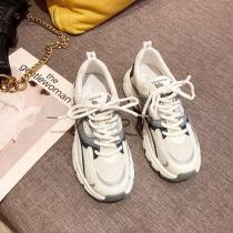 Small ckerwin Tide brand European and American style color small white leather father breathable mesh thick bottom Leisure