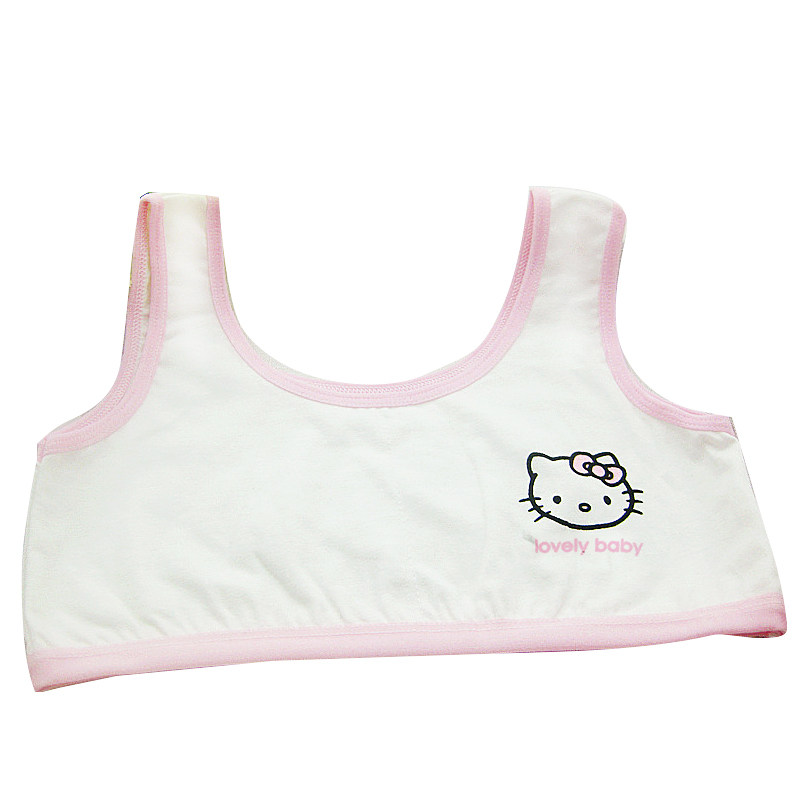Children's underwear female bra development period 10-12 years old girl vest 9 student girl 13 cotton sling strapless