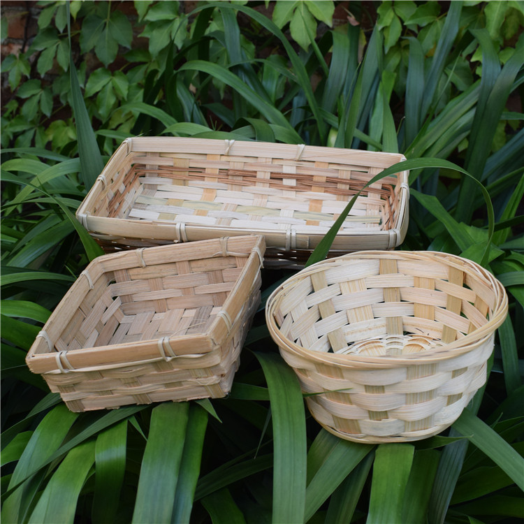 Total basket egg basket cherry basket strawberry basket wedding candy basketball banquet packing melon hand bamboo-made flower basket