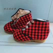 Nostalgic old stock 80-90s childrens flannel cotton shoes color