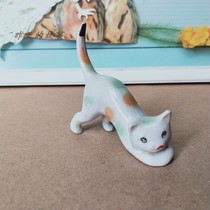 Nostalgic old stock ceramic ornaments Porcelain kitten props collection