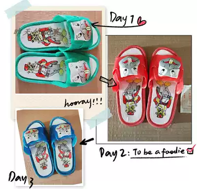 Nostalgic old stock 80-90 s children plastic sandals slippers Mr. Dog