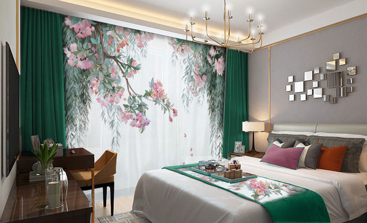 Сцена кровати 750-цветочный дождь-дарк green.jpg