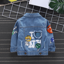 Childrens coat boy hole denim 2019 new Korean childrens clothing boys foreign style coat jacket tide