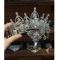 ETE original bride wedding crown atmospheric three-dimensional tiara zircon rhinestone forehead ornament wedding crown wedding accessories