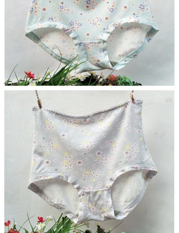 Đồ lót nữ của Fu Nilai co giãn mềm mại và thoải mái để tăng chất béo in quần boxer 2 dải 3046 quần lót bé gái